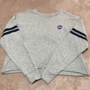 NASA Cropped Long Sleeve Tee
